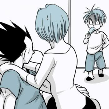 vegeta and bulma and trunks